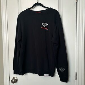 Diamond Supply Co. Black Crewneck Pullover with logo